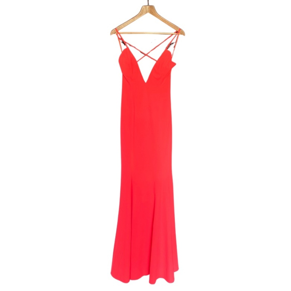 Jay Godfrey Striking Red/Orange Formal Dress